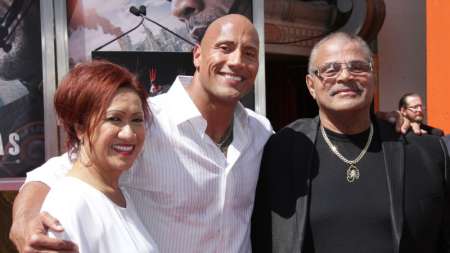 Rocky Johnson and his family 